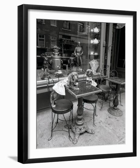 Barking at the Waiter-Jim Dratfield-Framed Photo