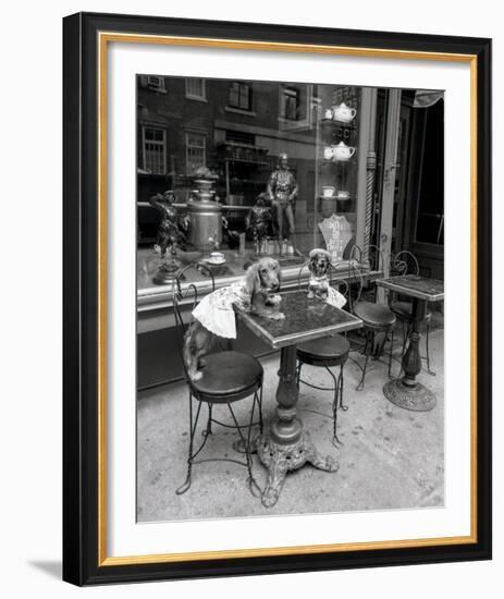 Barking at the Waiter-Jim Dratfield-Framed Photo