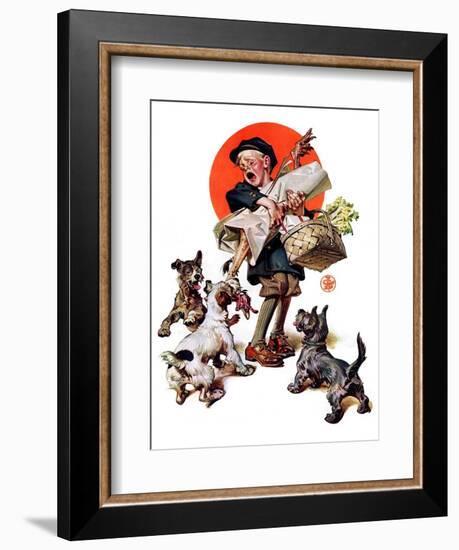 "Barking Up the Wrong Turkey,"November 27, 1926-Joseph Christian Leyendecker-Framed Giclee Print