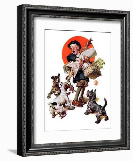 "Barking Up the Wrong Turkey,"November 27, 1926-Joseph Christian Leyendecker-Framed Giclee Print