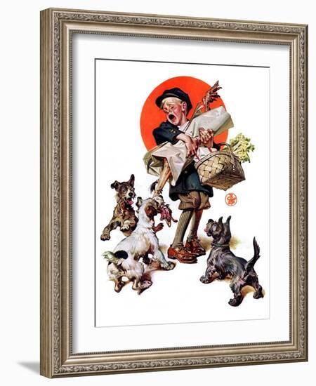 "Barking Up the Wrong Turkey,"November 27, 1926-Joseph Christian Leyendecker-Framed Giclee Print