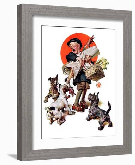 "Barking Up the Wrong Turkey,"November 27, 1926-Joseph Christian Leyendecker-Framed Giclee Print