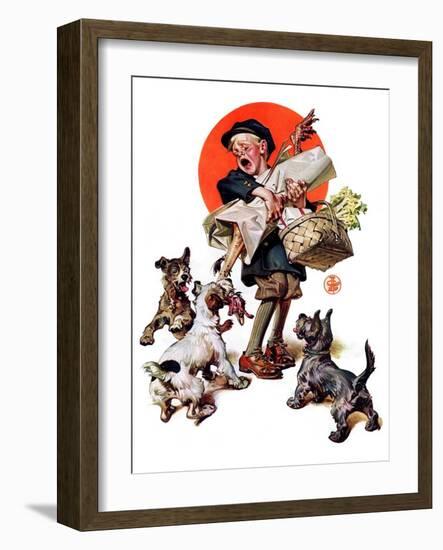 "Barking Up the Wrong Turkey,"November 27, 1926-Joseph Christian Leyendecker-Framed Giclee Print