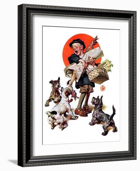 "Barking Up the Wrong Turkey,"November 27, 1926-Joseph Christian Leyendecker-Framed Giclee Print