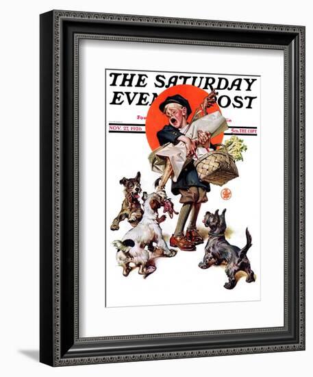 "Barking Up the Wrong Turkey," Saturday Evening Post Cover, November 27, 1926-Joseph Christian Leyendecker-Framed Giclee Print