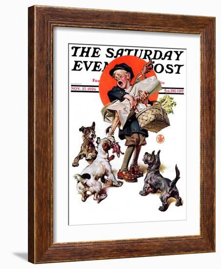 "Barking Up the Wrong Turkey," Saturday Evening Post Cover, November 27, 1926-Joseph Christian Leyendecker-Framed Giclee Print