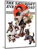 "Barking Up the Wrong Turkey," Saturday Evening Post Cover, November 27, 1926-Joseph Christian Leyendecker-Mounted Giclee Print