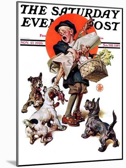 "Barking Up the Wrong Turkey," Saturday Evening Post Cover, November 27, 1926-Joseph Christian Leyendecker-Mounted Giclee Print