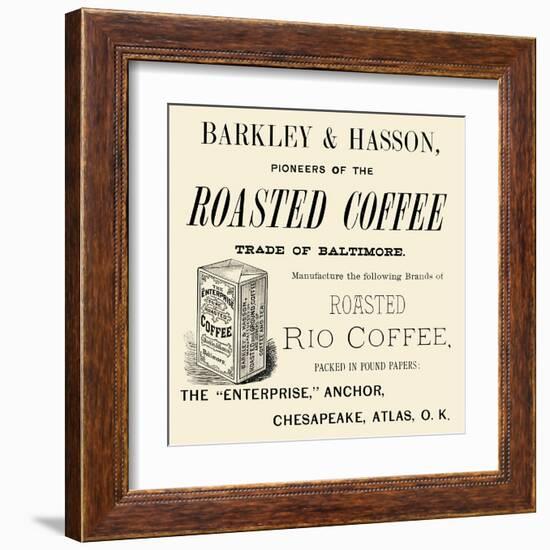 Barkley and Hasson Roasted Coffee-null-Framed Art Print