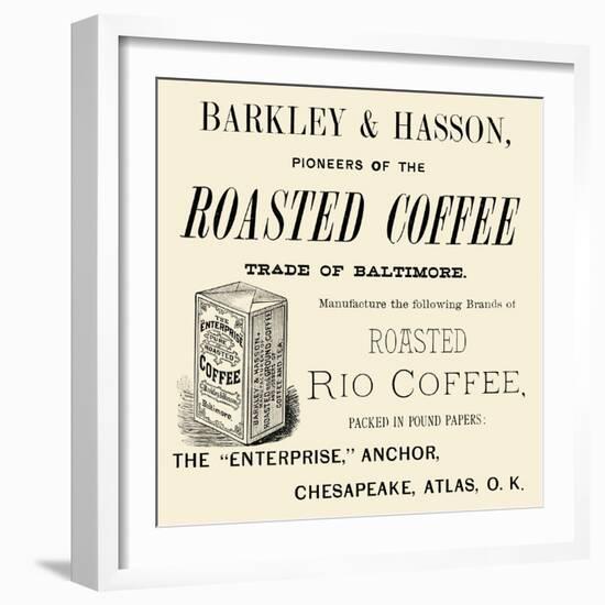 Barkley and Hasson Roasted Coffee-null-Framed Art Print