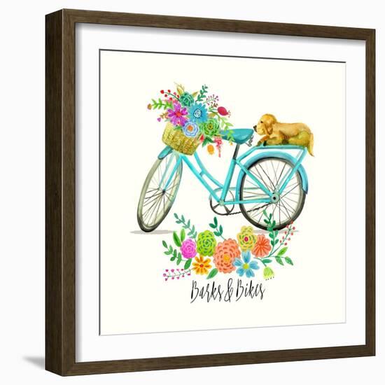 Barks and Bikes-Jin Jing-Framed Premium Giclee Print