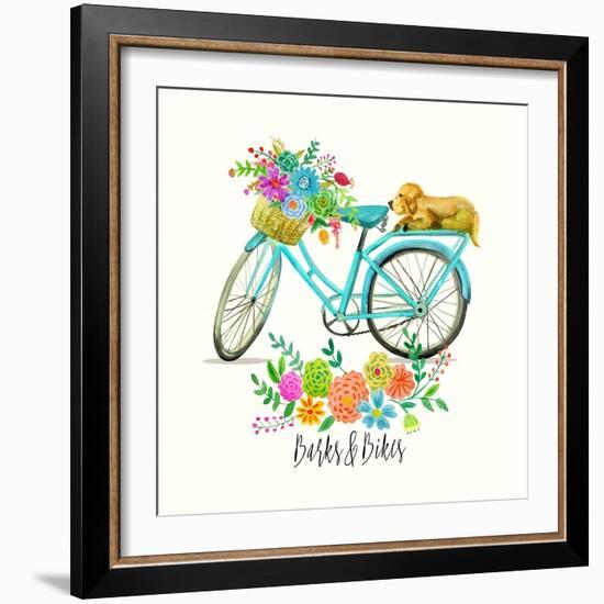 Barks and Bikes-Jin Jing-Framed Premium Giclee Print