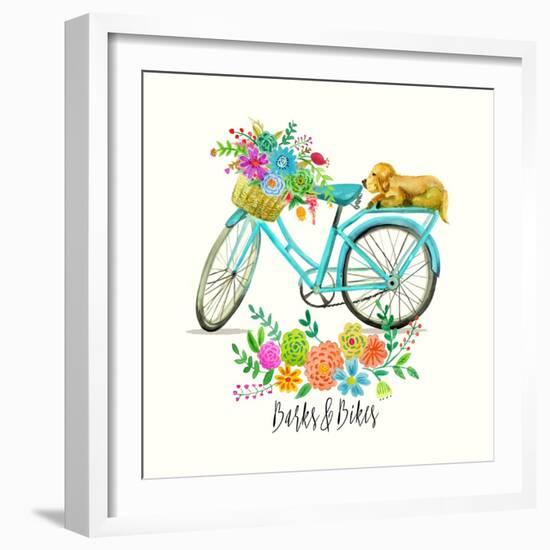 Barks and Bikes-Jin Jing-Framed Premium Giclee Print