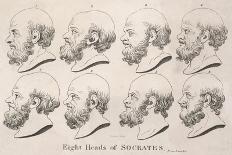 Eight Heads of Socrates, Classical Greek Philosopher-Barlow Barlow-Framed Art Print
