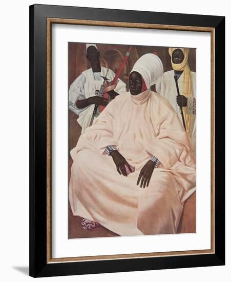 Barma Mata, Sultan De Zinder (Etude Pour Le Portrait), from Dessins Et Peintures D'afrique, Execute-Alexander Yakovlev-Framed Giclee Print