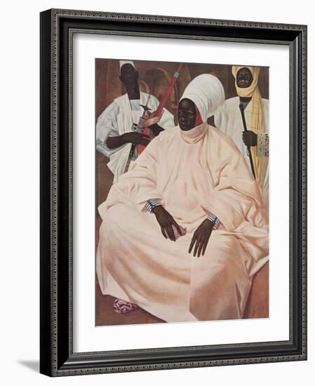 Barma Mata, Sultan De Zinder (Etude Pour Le Portrait), from Dessins Et Peintures D'afrique, Execute-Alexander Yakovlev-Framed Giclee Print