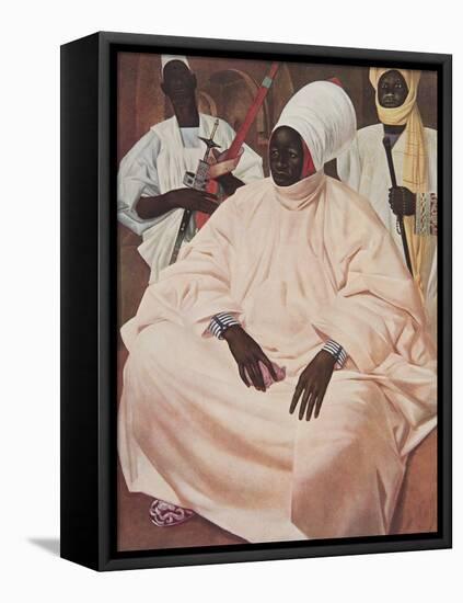 Barma Mata, Sultan De Zinder (Etude Pour Le Portrait), from Dessins Et Peintures D'afrique, Execute-Alexander Yakovlev-Framed Premier Image Canvas