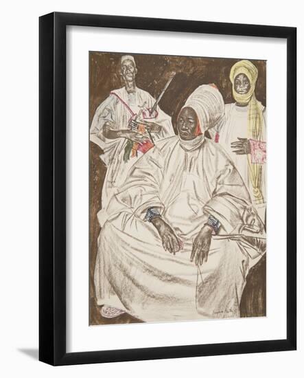 Barma Mata, Sultan De Zinder, from Dessins Et Peintures D'afrique, Executes Au Cours De L'expeditio-Alexander Yakovlev-Framed Giclee Print
