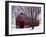 Barn and Maple after winter storm, Fairfax County, Virginia, USA-Charles Gurche-Framed Photographic Print