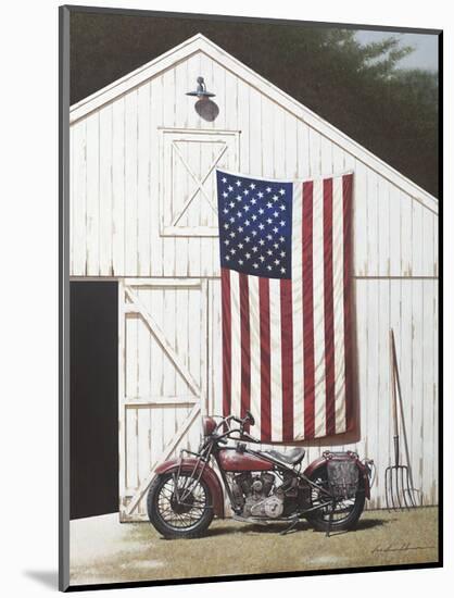 Barn and Motorcycle-Zhen-Huan Lu-Mounted Art Print