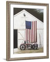 Barn and Motorcycle-Zhen-Huan Lu-Framed Art Print
