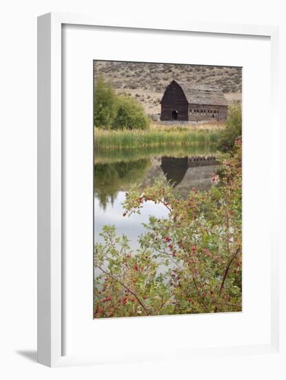 Barn and Pond-Donald Paulson-Framed Giclee Print