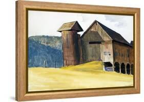 Barn and Silo, Vermont-Edward Hopper-Framed Premier Image Canvas