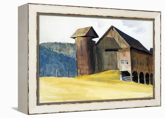 Barn and Silo, Vermont-Edward Hopper-Framed Premier Image Canvas