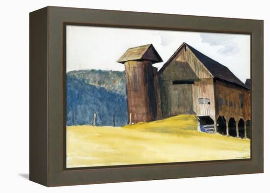 Barn and Silo, Vermont-Edward Hopper-Framed Premier Image Canvas