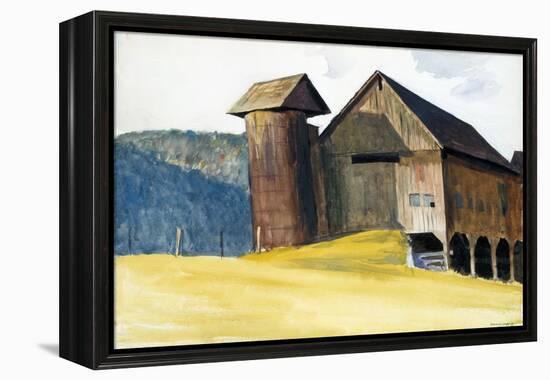 Barn and Silo, Vermont-Edward Hopper-Framed Premier Image Canvas