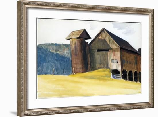 Barn and Silo, Vermont-Edward Hopper-Framed Giclee Print