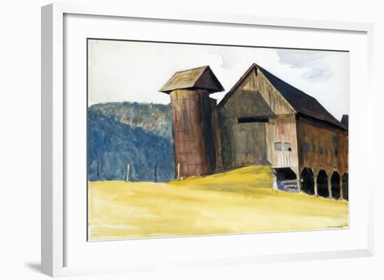 Barn and Silo, Vermont-Edward Hopper-Framed Giclee Print