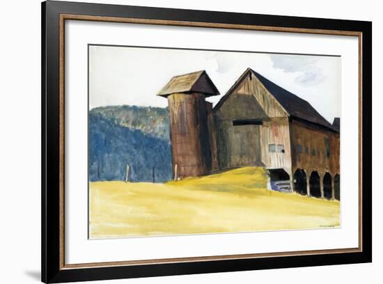 Barn and Silo, Vermont-Edward Hopper-Framed Giclee Print