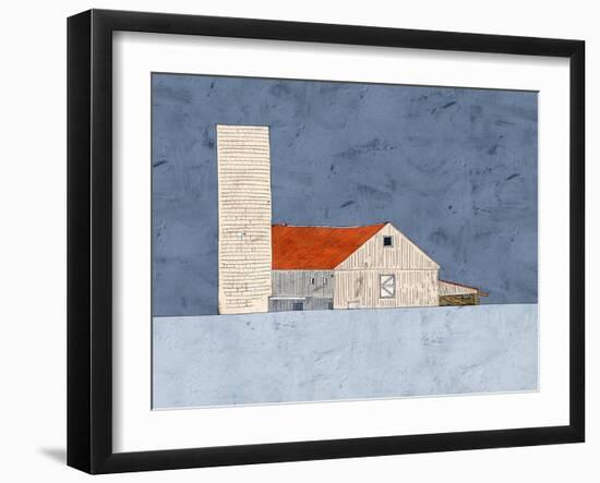 Barn and Silo-Ynon Mabat-Framed Art Print