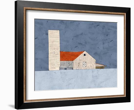 Barn and Silo-Ynon Mabat-Framed Art Print