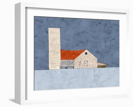 Barn and Silo-Ynon Mabat-Framed Art Print