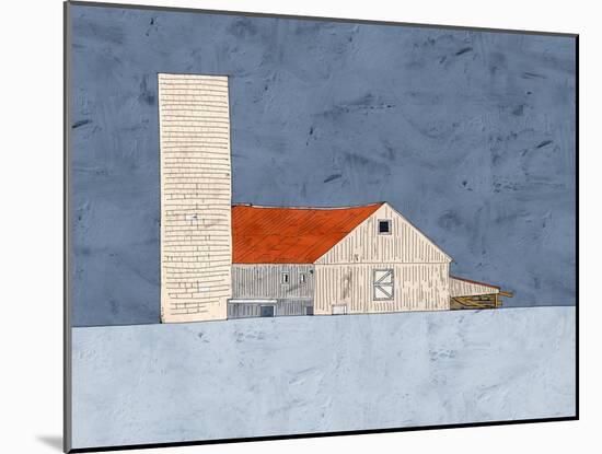 Barn and Silo-Ynon Mabat-Mounted Art Print