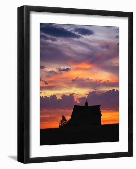 Barn at Sunset-null-Framed Photographic Print