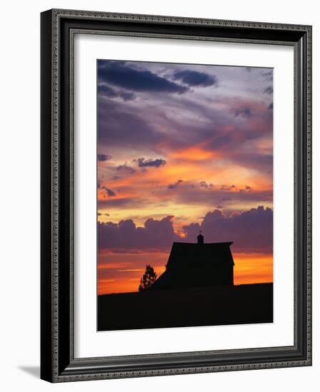 Barn at Sunset-null-Framed Photographic Print