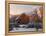 Barn Below Bear River Range in Winter, Utah, USA-Scott T^ Smith-Framed Premier Image Canvas