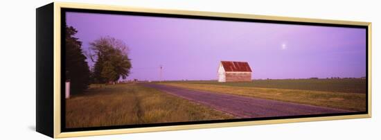 Barn in a Field, Illinois, USA-null-Framed Premier Image Canvas