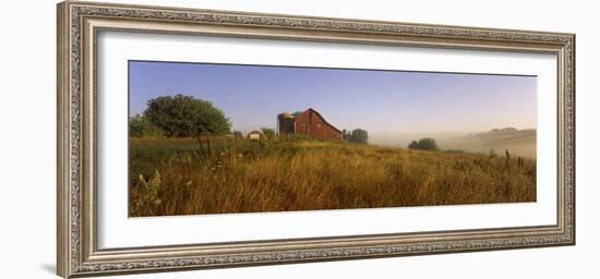 Barn in a Field, Iowa County, Wisconsin, USA-null-Framed Photographic Print