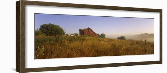 Barn in a Field, Iowa County, Wisconsin, USA--Framed Photographic Print