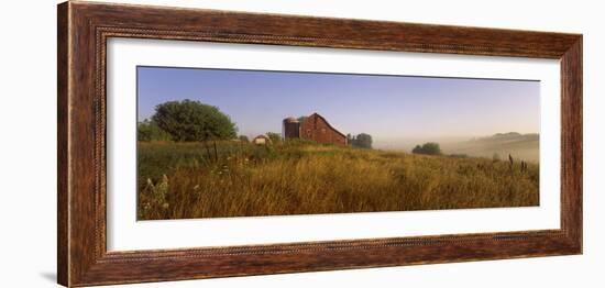 Barn in a Field, Iowa County, Wisconsin, USA-null-Framed Photographic Print