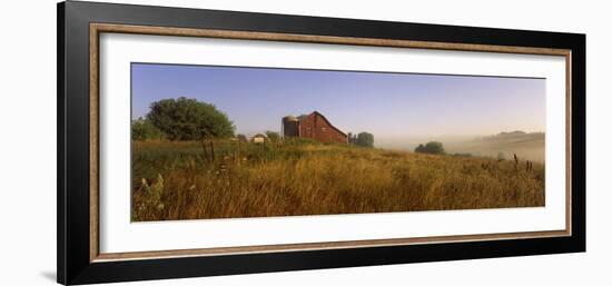 Barn in a Field, Iowa County, Wisconsin, USA-null-Framed Photographic Print