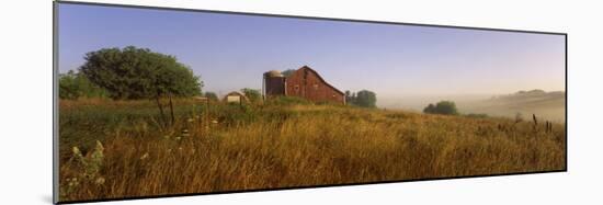 Barn in a Field, Iowa County, Wisconsin, USA-null-Mounted Photographic Print