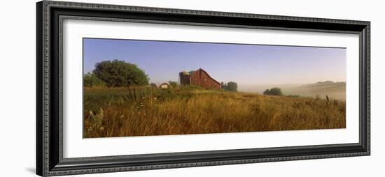 Barn in a Field, Iowa County, Wisconsin, USA-null-Framed Photographic Print