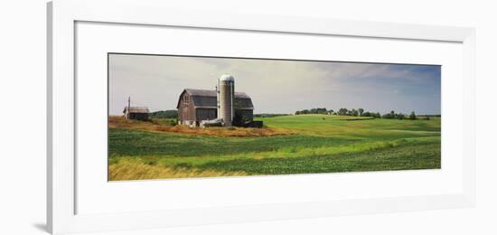 Barn in a field, Wisconsin, USA-null-Framed Photographic Print