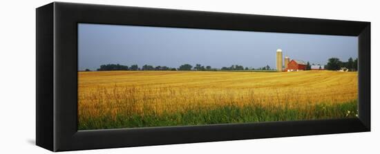 Barn in a field, Wisconsin, USA-null-Framed Premier Image Canvas