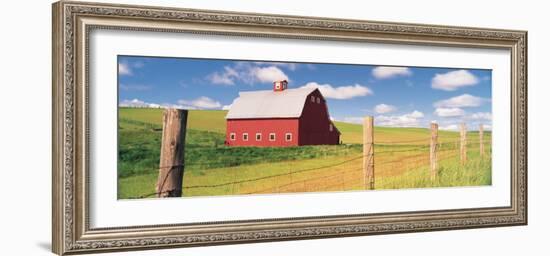 Barn in a Field-null-Framed Photographic Print